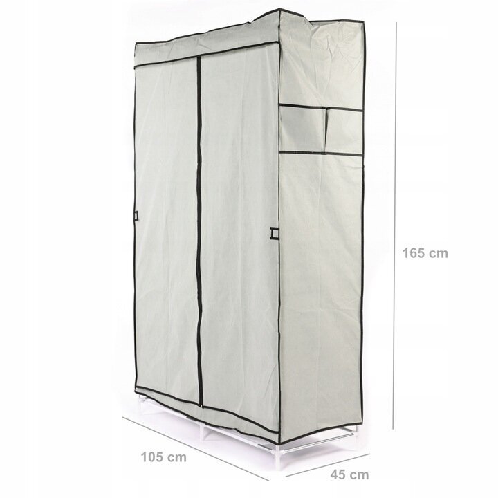 Tekstiilivaatekaappi 105 x 165 x 45 cm hinta ja tiedot | Kaapit | hobbyhall.fi