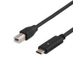 Deltaco USB 2.0, C - B, 2 m hinta ja tiedot | Kaapelit ja adapterit | hobbyhall.fi