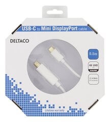 Deltaco USB-C - Mini DP, 0.5 m hinta ja tiedot | Kaapelit ja adapterit | hobbyhall.fi