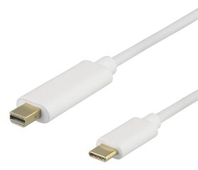 Deltaco USB-C - Mini DP, 0.5 m hinta ja tiedot | Kaapelit ja adapterit | hobbyhall.fi