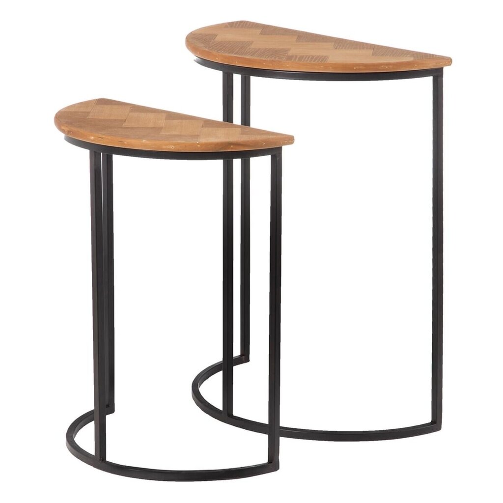 Sivupöytä, 2 kpl, musta/ruskea, 62,5 x 62,5 x 73 cm hinta ja tiedot | Ruokapöydän tuolit | hobbyhall.fi