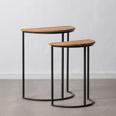 Sivupöytä, 2 kpl, musta/ruskea, 62,5 x 62,5 x 73 cm hinta ja tiedot | Ruokapöydän tuolit | hobbyhall.fi