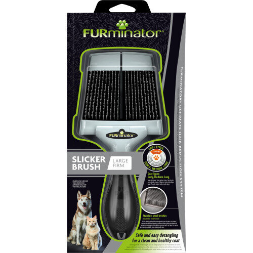 FURminator kaksipuolinen kampa lemmikeille Slicker Brush, 1 kpl hinta ja tiedot | Eläinten hoitotuotteet | hobbyhall.fi
