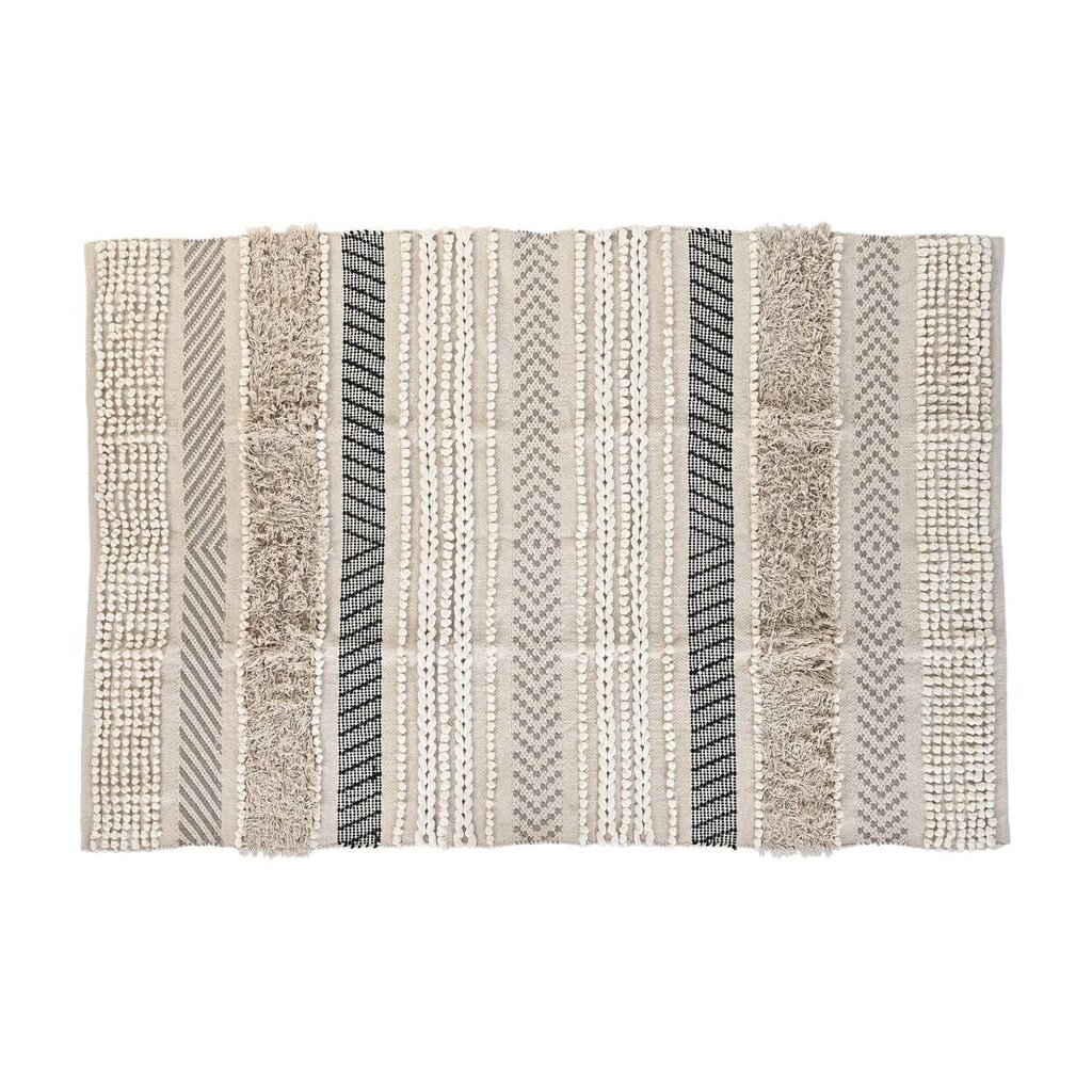 DKD Home Decor -matto, 180 x 120 x 1 cm, musta/beige hinta ja tiedot | Isot matot | hobbyhall.fi