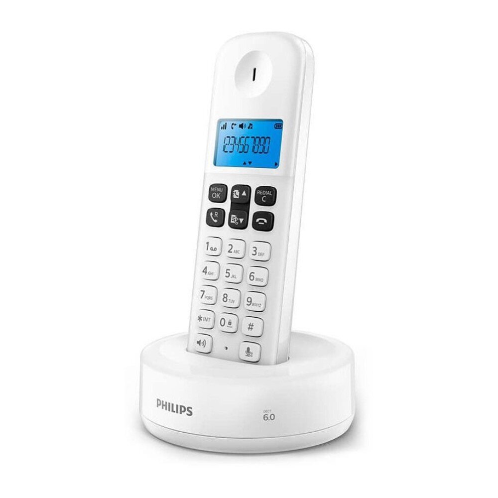Philips D1611W, valkoinen hinta ja tiedot | Lankapuhelimet | hobbyhall.fi