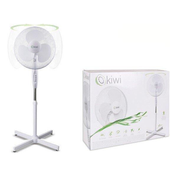 Seisuventilaattori Kiwi Valge 45 W (Ø 40 cm) hinta ja tiedot | Tuulettimet | hobbyhall.fi