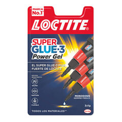 Pikatarra Loctite Super Glue-3 Power Gel Mini Trio 3 osaa (1 g) hinta ja tiedot | Liimat | hobbyhall.fi