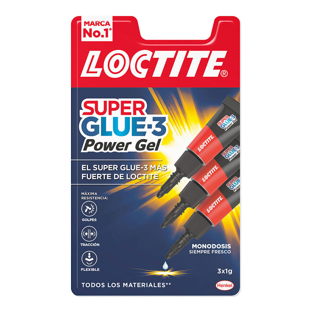 Pikatarra Loctite Super Glue-3 Power Gel Mini Trio 3 osaa (1 g) hinta ja tiedot | Liimat | hobbyhall.fi