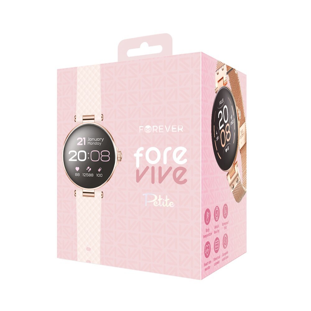Forever Smartwatch ForeVive Petite SB-305 rose gold hinta ja tiedot | Älykellot | hobbyhall.fi