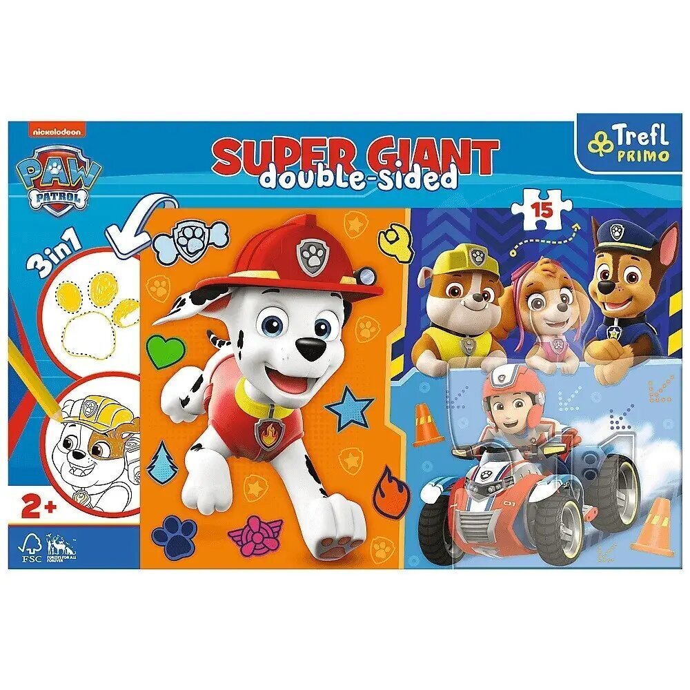 Palapeli 15 kpl Giant Meet Paw Patrol (Ryhmä Hau) hinta ja tiedot | Palapelit | hobbyhall.fi