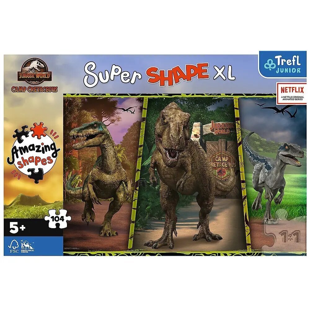 Palapeli 104 kpl XL Super Shape Dinosaurukset Jurassic World hinta ja tiedot | Palapelit | hobbyhall.fi