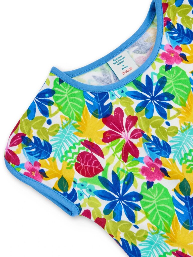 BOBOLI Tropical Print mekko 520236468 hinta ja tiedot | Tyttöjen mekot | hobbyhall.fi