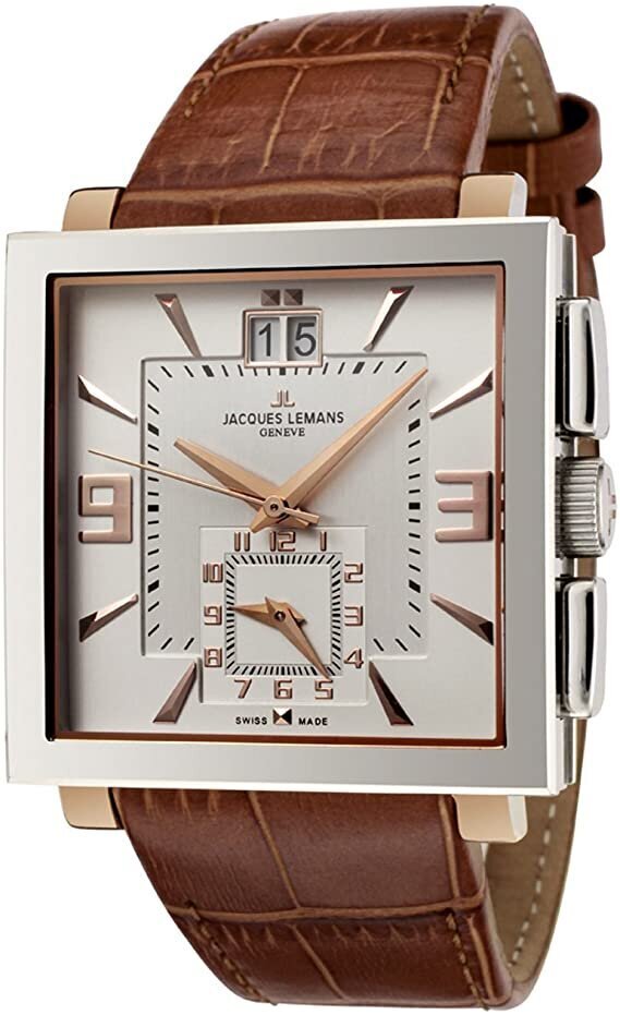 Miesten kello Jacques Lemans Geneve Quadrus G-207C hinta ja tiedot | Miesten kellot | hobbyhall.fi