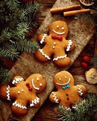 Numeromaalaus 40x50 cm. "Gingerbread for Christmas" hinta ja tiedot | Maalaa numeroiden mukaan | hobbyhall.fi