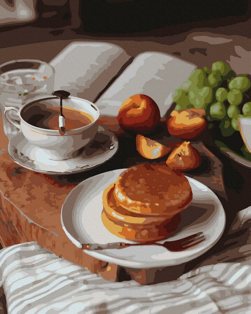 Numeromaalaus 40x50 cm. "Sweet breakfast" hinta ja tiedot | Maalaa numeroiden mukaan | hobbyhall.fi
