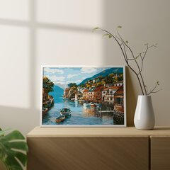 Numeromaalaus 40x50 cm. "Small Town" hinta ja tiedot | Maalaa numeroiden mukaan | hobbyhall.fi