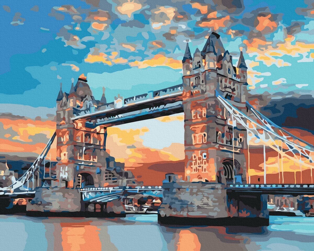 Numeromaalaus 40x50 cm. "Evening London" hinta ja tiedot | Maalaa numeroiden mukaan | hobbyhall.fi