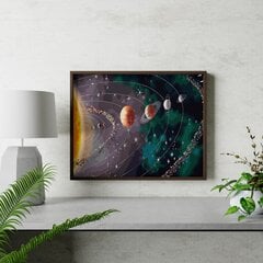 Numeromaalaus 40x50 cm. "Planets around the Sun" hinta ja tiedot | Maalaa numeroiden mukaan | hobbyhall.fi