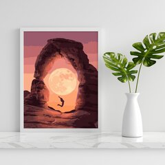 Numeromaalaus 40x50 cm. "Moon and Mountains" hinta ja tiedot | Maalaa numeroiden mukaan | hobbyhall.fi