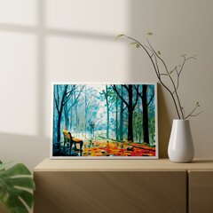 Numeromaalaus 40x50 cm. "Rain in the park" hinta ja tiedot | Maalaa numeroiden mukaan | hobbyhall.fi