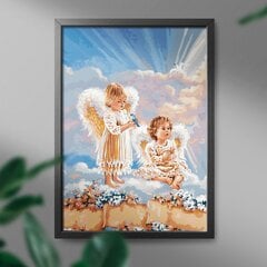 Numeromaalaus 40x50 cm. "Angels in the Clouds" hinta ja tiedot | Maalaa numeroiden mukaan | hobbyhall.fi