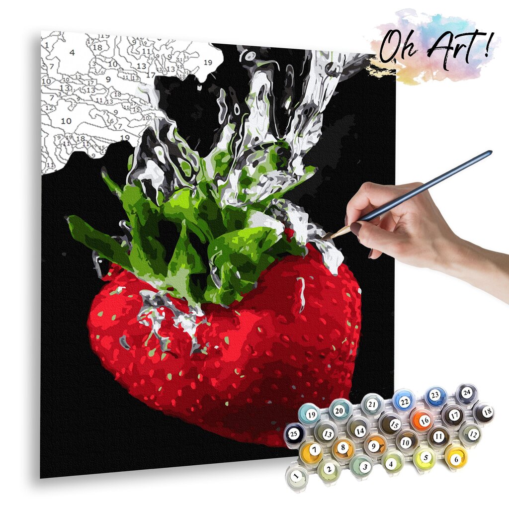 Numeromaalaus 40x50 cm. "Ripe Strawberries" hinta ja tiedot | Maalaa numeroiden mukaan | hobbyhall.fi