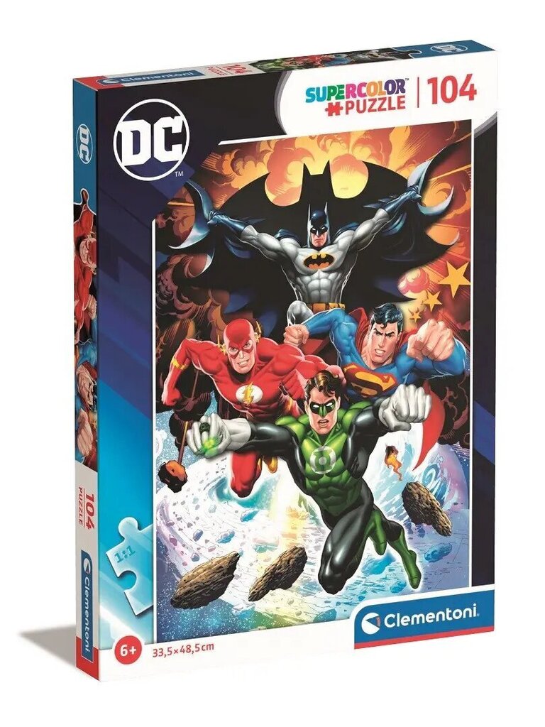 Clementoni Elements Super Color DC Comics -palapeli, 104 palaa hinta ja tiedot | Palapelit | hobbyhall.fi