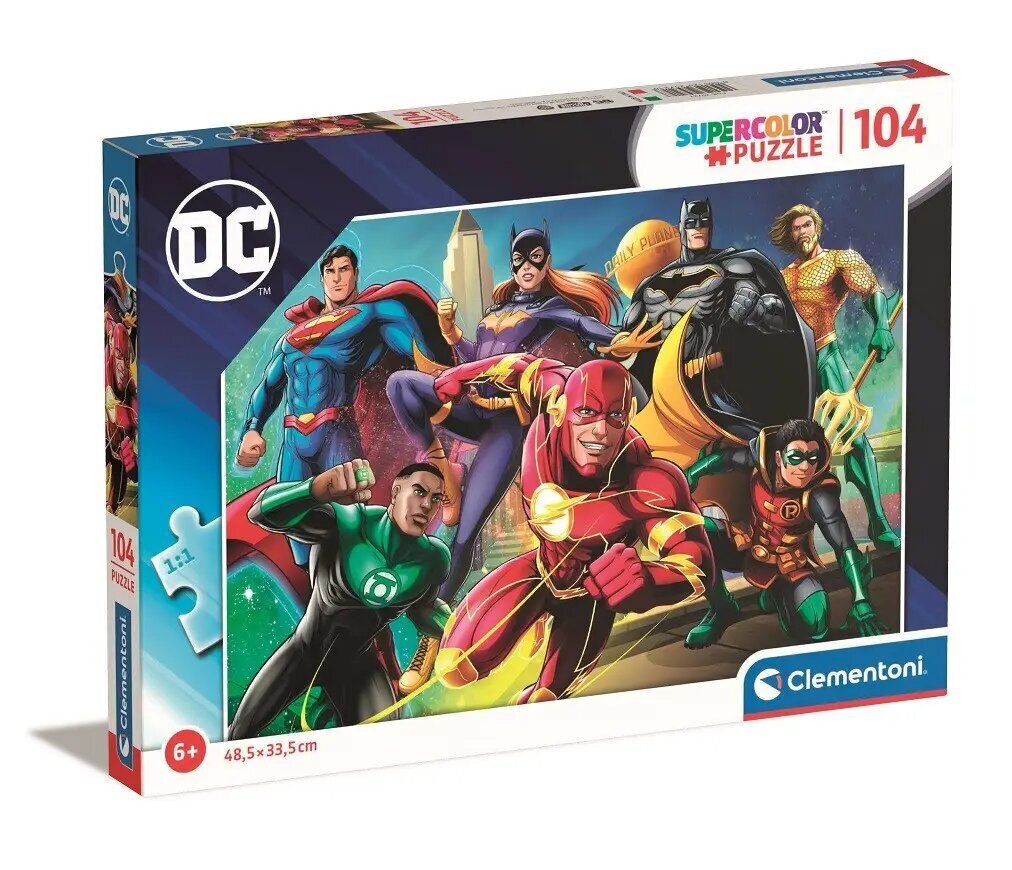 Clementoni DC Universe Super Heroes -palapeli, 104 palaa hinta ja tiedot | Palapelit | hobbyhall.fi