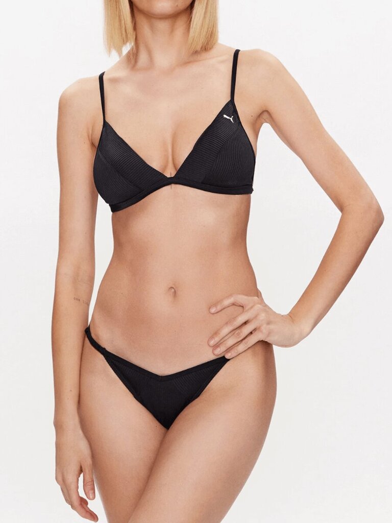 Naisten bikinihousut Puma Swim Ribbed Tanga 1P Black 234238664 hinta ja tiedot | Naisten uimapuvut | hobbyhall.fi