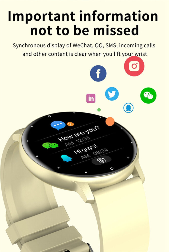 Älykello; Smartwatch LIVMAN ZL02D hinta ja tiedot | Älykellot | hobbyhall.fi