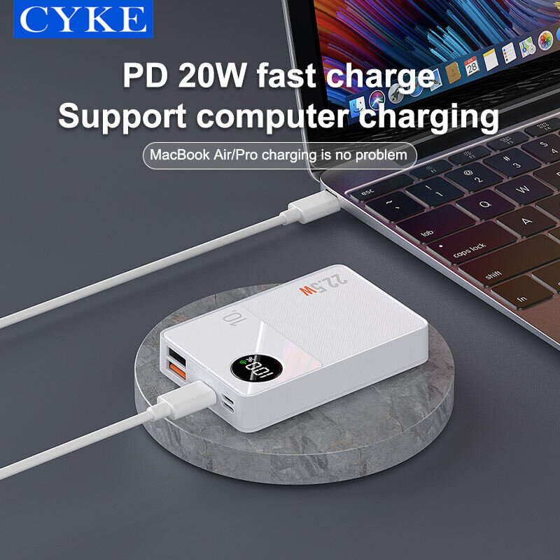 Cyke Q8 30000mAh 22,5W nopeasti ladattava mobiilivirtalähde LED-näytöllä (Power Bank) hinta ja tiedot | Varavirtalähteet | hobbyhall.fi