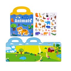 Magneettiset tarrat lapsille, Animals stickers 34kpl hinta ja tiedot | Kehittävät lelut | hobbyhall.fi