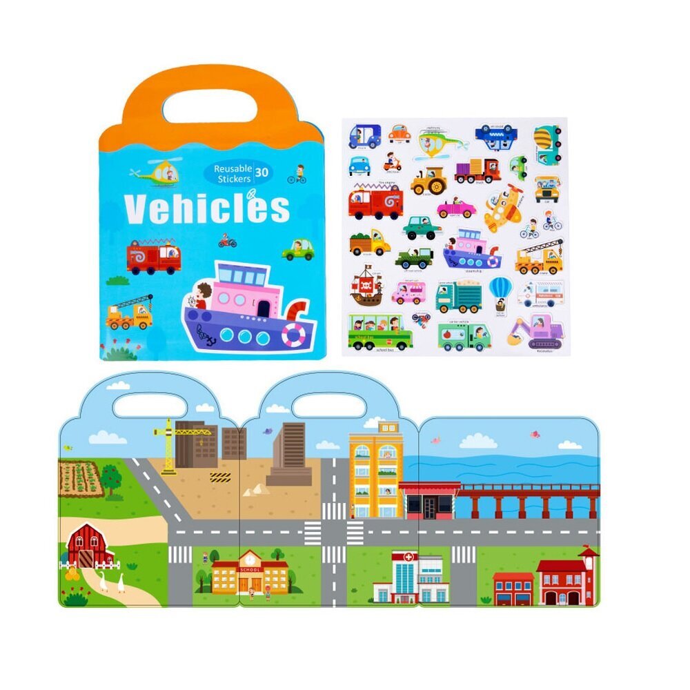 Magneettiset tarrat lapsille, Vehicles stickers hinta ja tiedot | Kehittävät lelut | hobbyhall.fi
