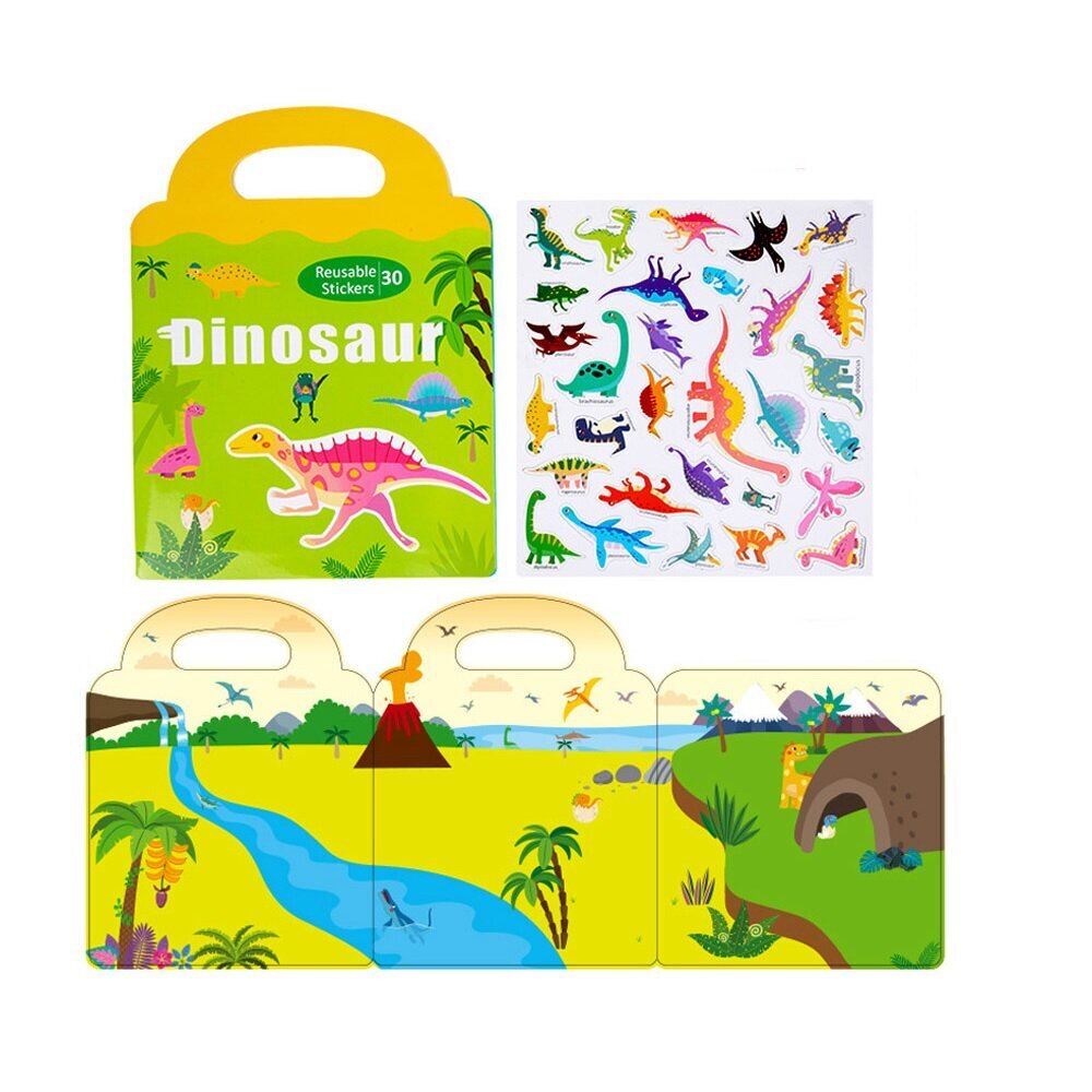 Magneettiset tarrat lapsille, Dinosaur stickers hinta ja tiedot | Kehittävät lelut | hobbyhall.fi