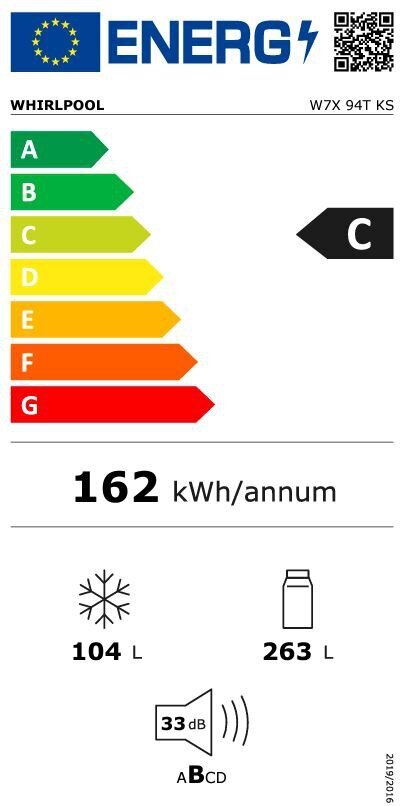 Whirlpool W7X94TKS hinta ja tiedot | Jääkaapit | hobbyhall.fi
