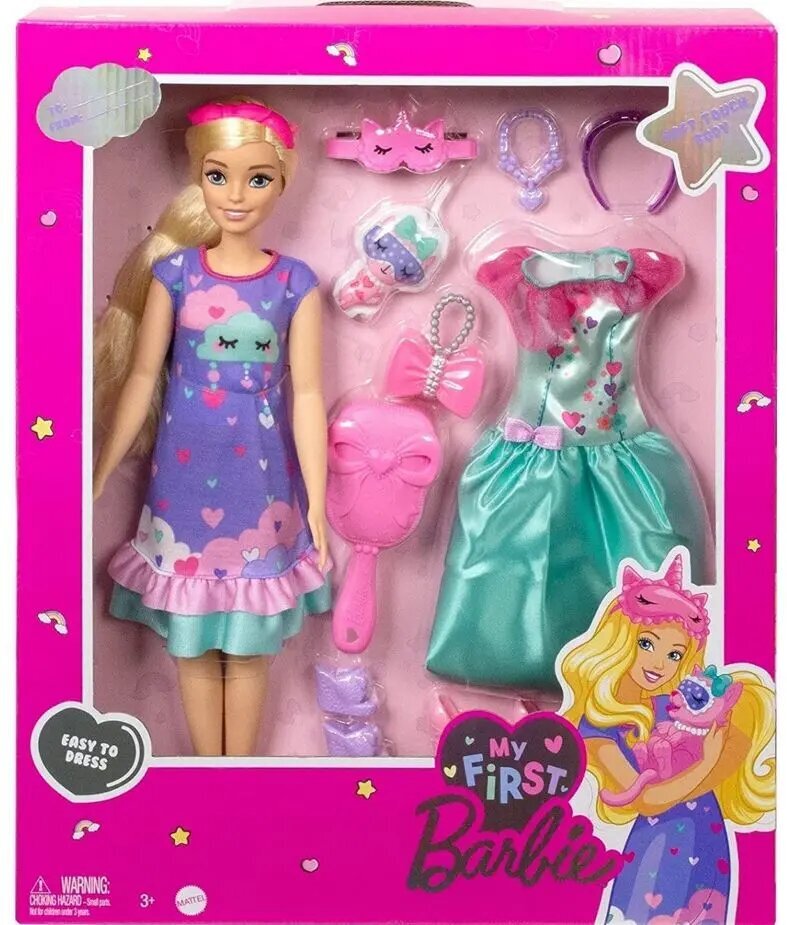 Mattel Barbie: Ensimmäinen Barbie (HMM66) hinta ja tiedot | Tyttöjen lelut | hobbyhall.fi
