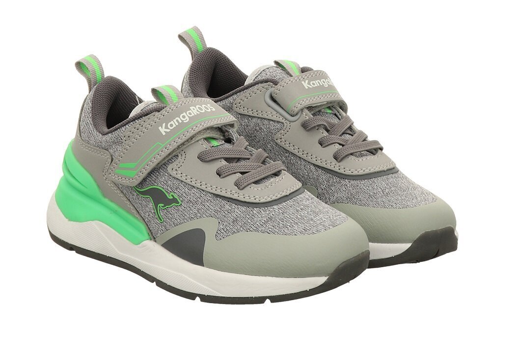 Lasten kengät Kangaroos KD-Gym EV, harmaa/vihreä hinta ja tiedot | Lasten urheilukengät | hobbyhall.fi