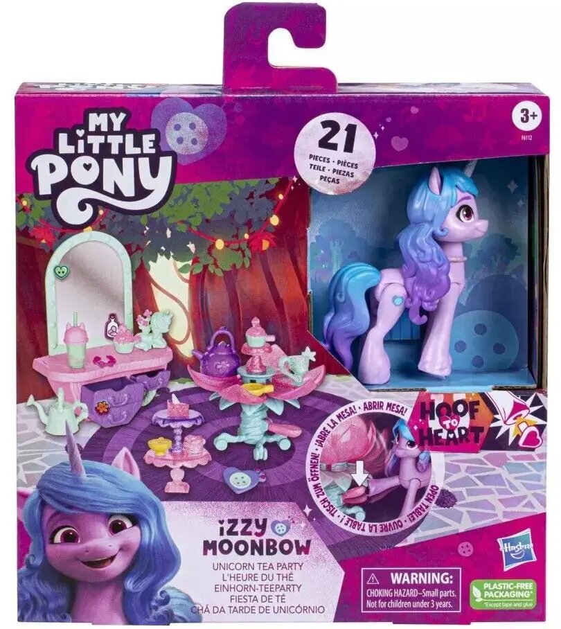 Hasbro My Little Pony: Izzy Moonbow yksisarvinen teekutsut (F6112) hinta ja tiedot | Tyttöjen lelut | hobbyhall.fi