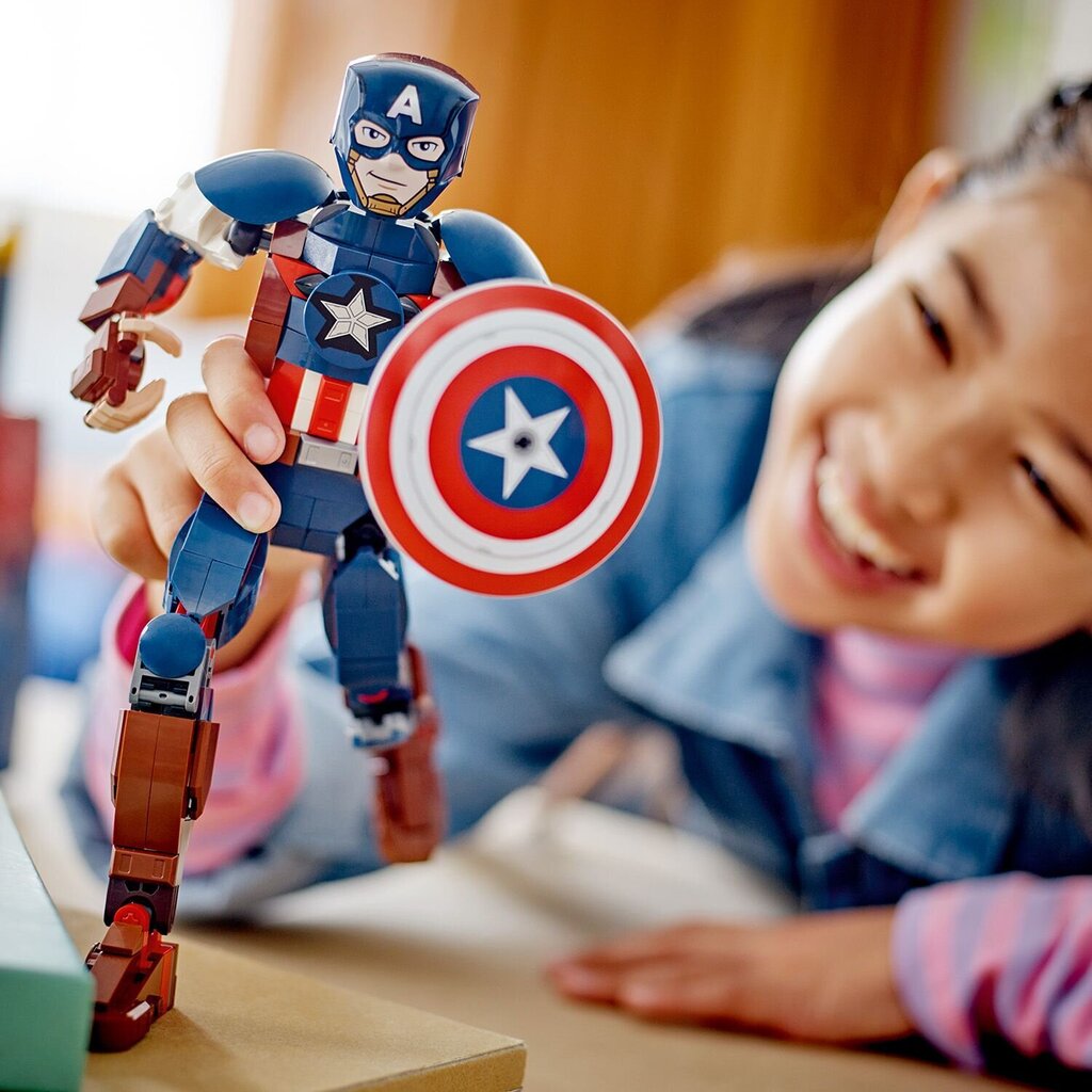 76258 LEGO® Marvel Kapteeni Amerikka -rakennettava hahmo hinta ja tiedot | LEGOT ja rakennuslelut | hobbyhall.fi