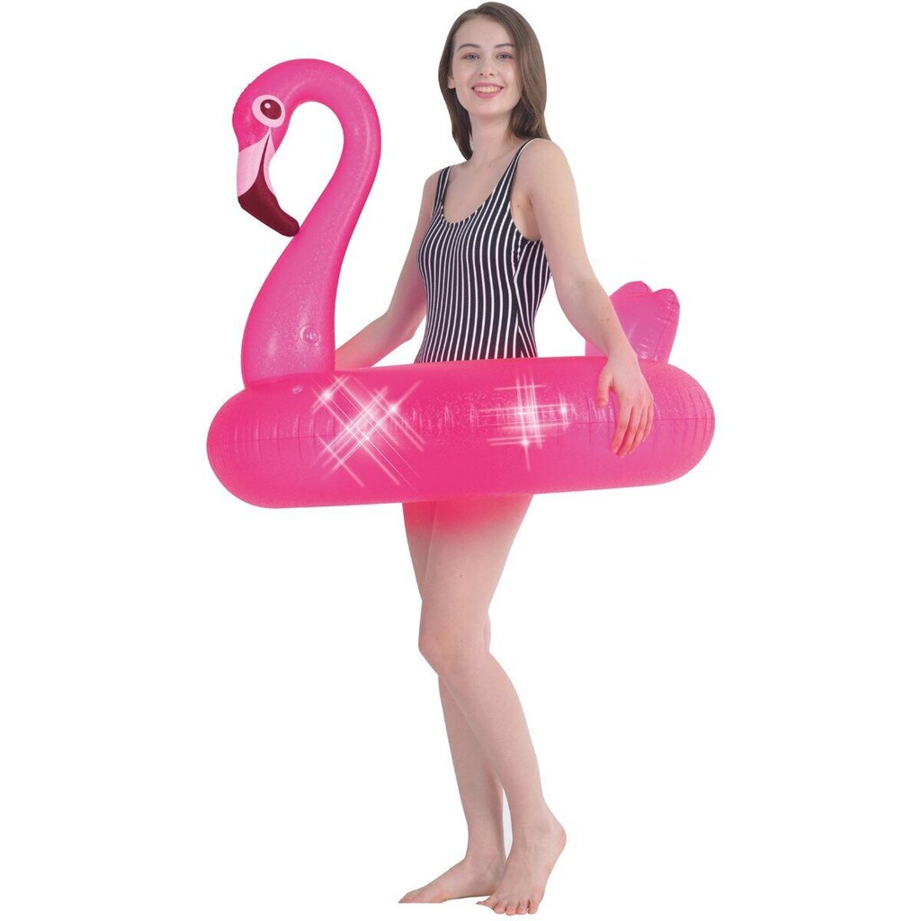 Ilmatäytteinen rengas Sun Club Flamingo, 94x80 cm, roosa hinta ja tiedot | Puhallettavat vesilelut ja uima-asusteet | hobbyhall.fi