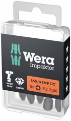 Impaktor terät Wera 855/4, PZ 3 x 50mm, 5kpl hinta ja tiedot | Käsityökalut | hobbyhall.fi