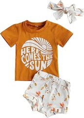 Carolilly vauvan vaatesetti, oranssi hinta ja tiedot | Vauvanvaatesetit | hobbyhall.fi