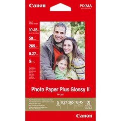 Canon PP-201, A6 valokuvapaperi, 50 kpl hinta ja tiedot | Tulostustarvikkeet | hobbyhall.fi