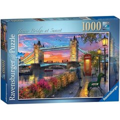 Palapeli 1000 palaa Sunset Over Tower Bridge hinta ja tiedot | Palapelit | hobbyhall.fi