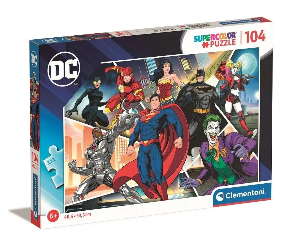 Puzzle 104 osaa Super Color DC Sarjakuvat hinta ja tiedot | Palapelit | hobbyhall.fi