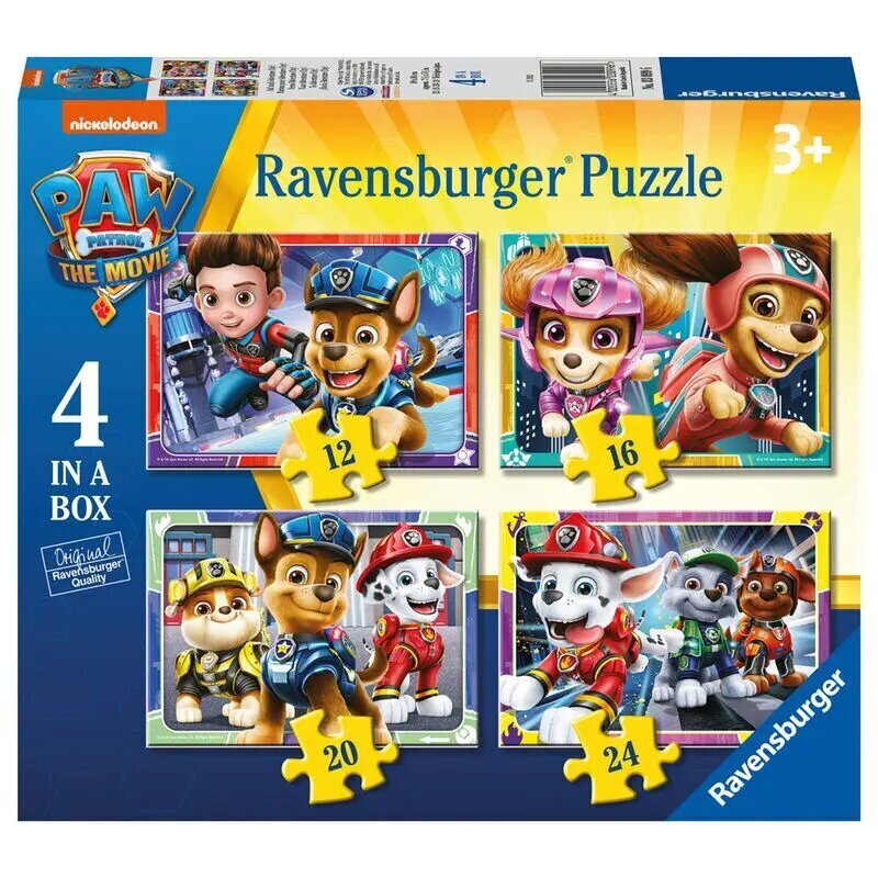 Puzzle 4in1 Paw Patrol (Ryhmä Hau) Elokuva hinta ja tiedot | Palapelit | hobbyhall.fi