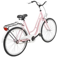 Kaupunkipyörä AZIMUT Retro 26" 2021, vaaleanpunainen hinta ja tiedot | Polkupyörät | hobbyhall.fi