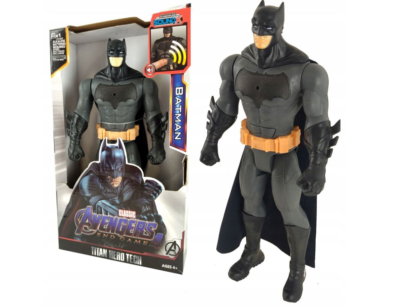 Avengers-sankarihahmo Batman, 30 cm, äänitehosteilla hinta ja tiedot | Poikien lelut | hobbyhall.fi