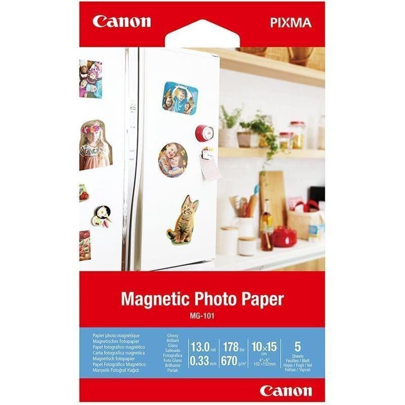 Canon Paber Canon MG-101 magnet 4x6 5 lehte valokuvapaperi hinta ja tiedot | Tulostustarvikkeet | hobbyhall.fi