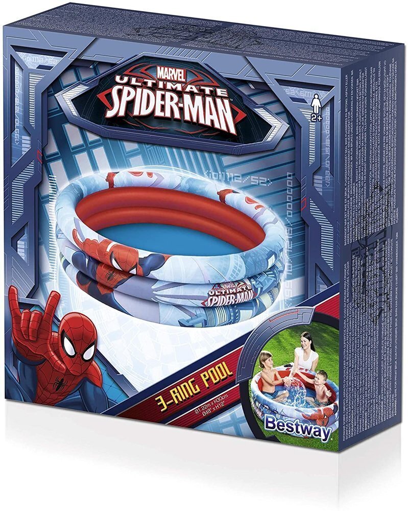 Puhallettava allas Spider-Man 122x30cm Bestway 98018 hinta ja tiedot | Uima-altaat | hobbyhall.fi